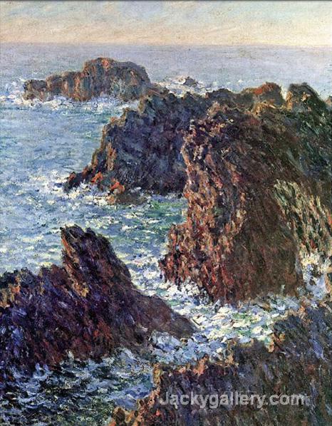 Rock Points at Belle-Ile, c. by Claude Monet paintings reproduction